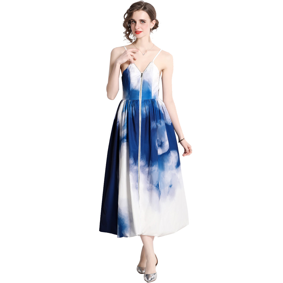 Tie Dye Waist Slip Dress | Women's Printed Summer Dress