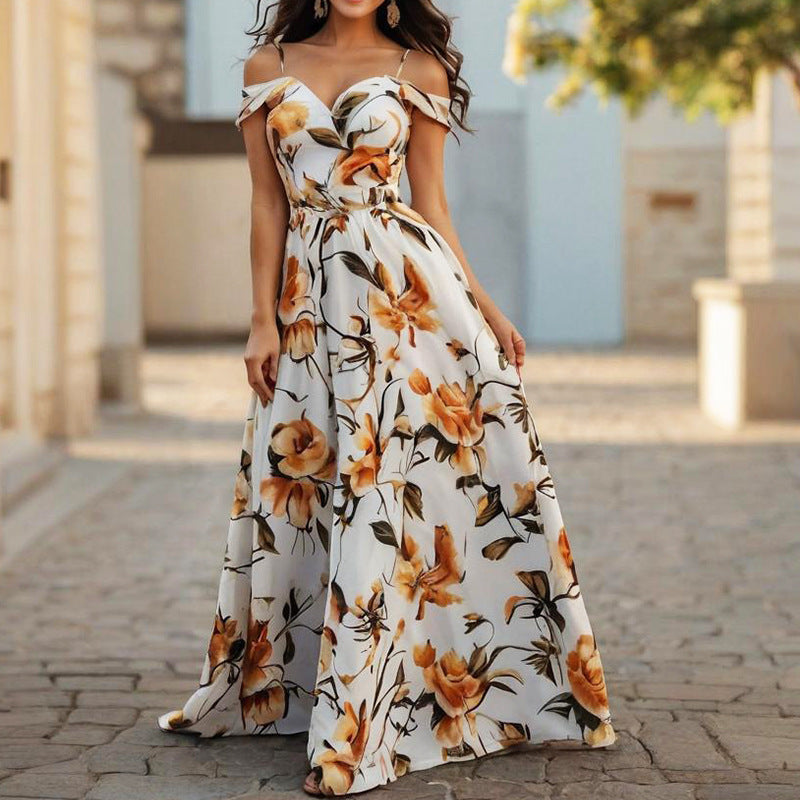 Women's Printed Tube Top Slip Dress | Strapless Summer Style