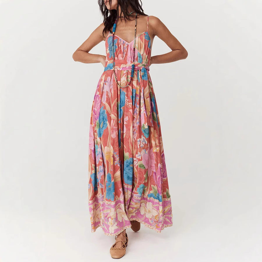 Loose Positioning Print Slip Dress | Women's Casual Graphic Dress