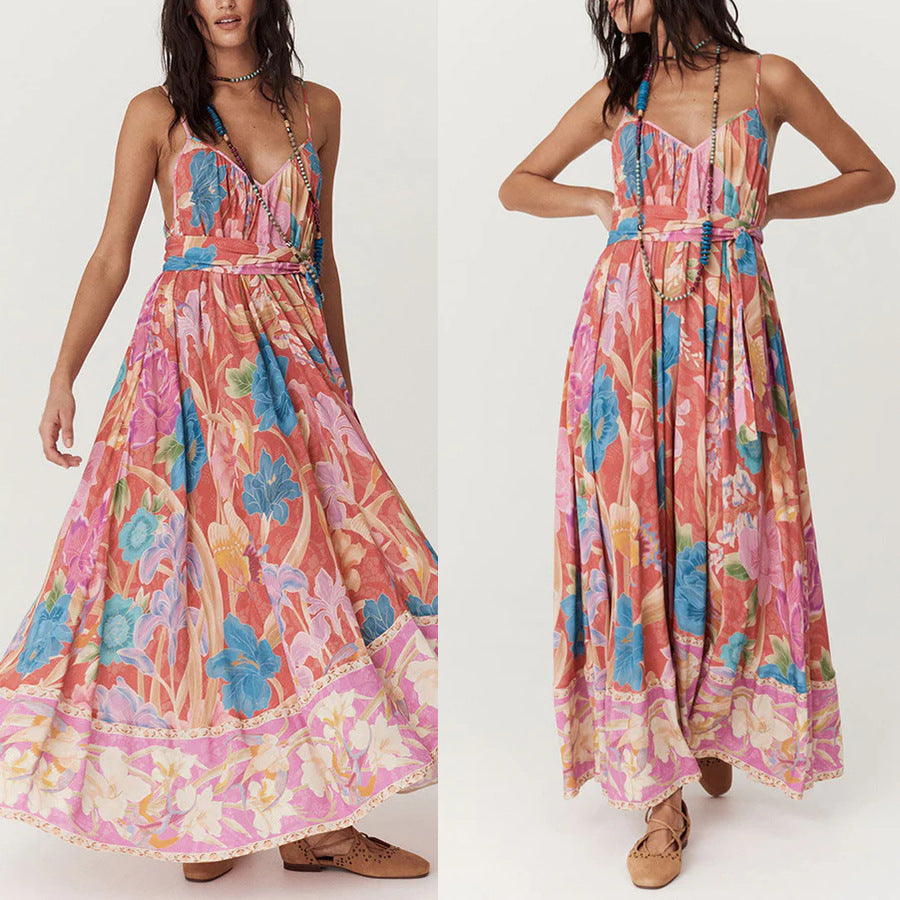 Loose Positioning Print Slip Dress | Women's Casual Graphic Dress