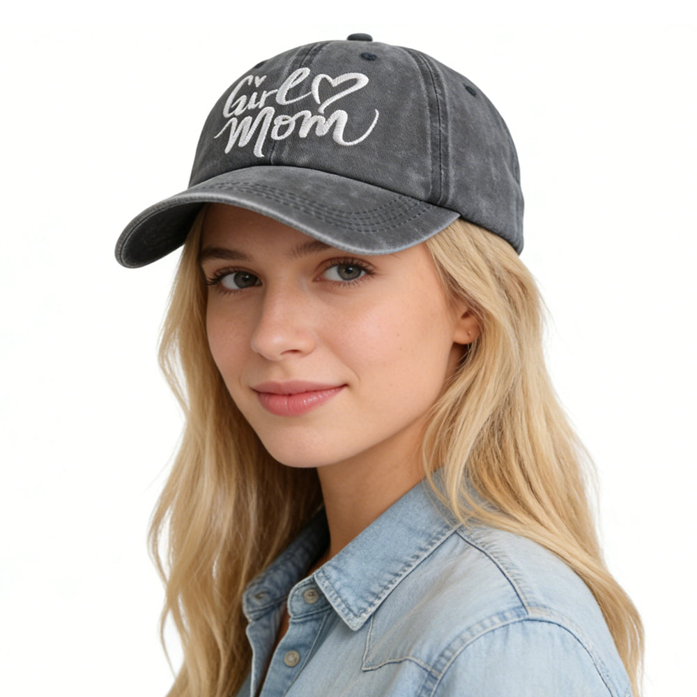 Girl Mom Baseball Cap | Cotton Mom Hat for Women