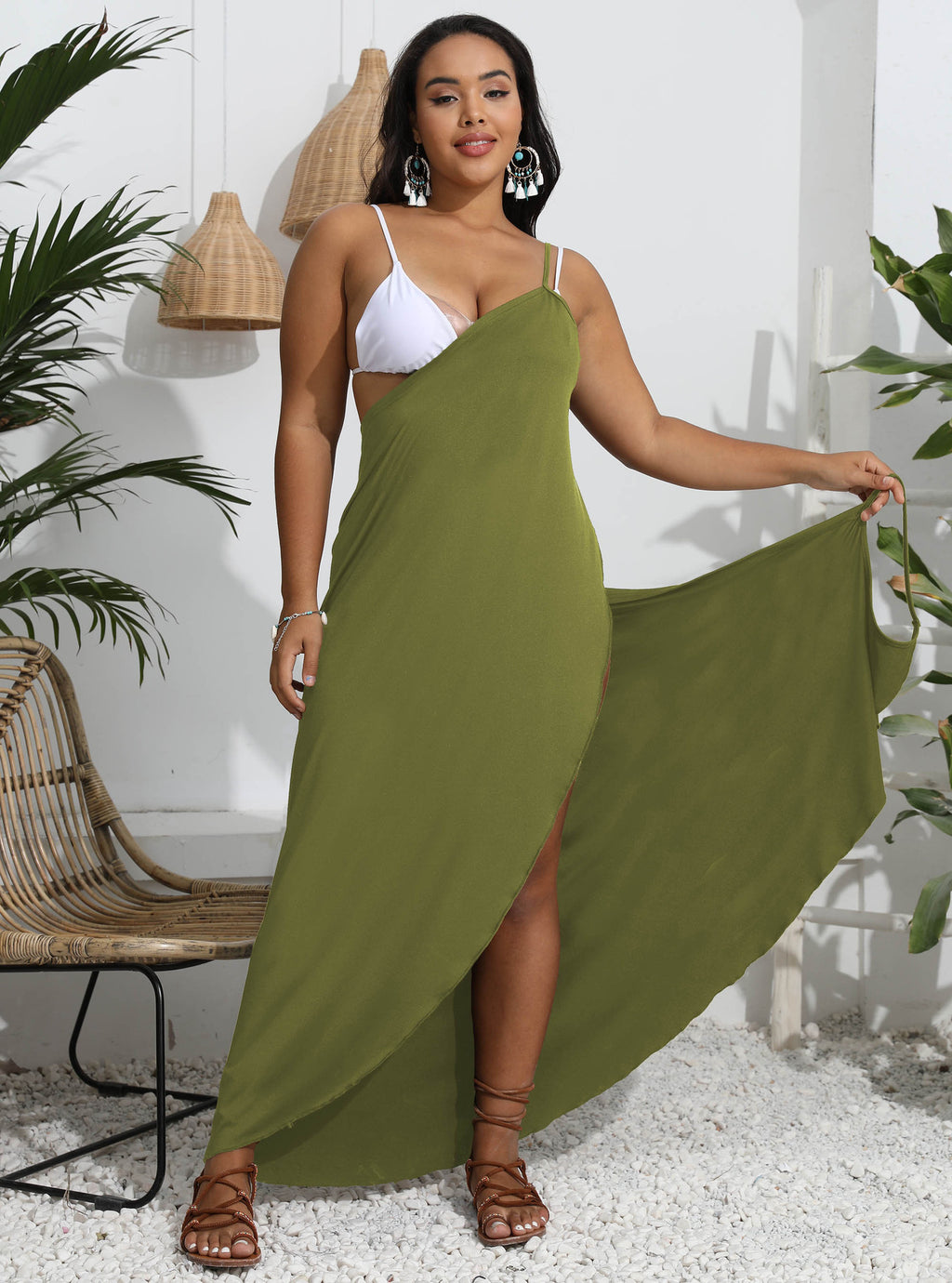 Women's Multi-Wear Cross-Strap Dress | Irregular Beach One-Piece