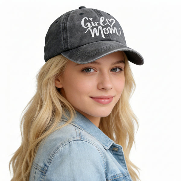 Girl Mom Baseball Cap | Cotton Mom Hat for Women