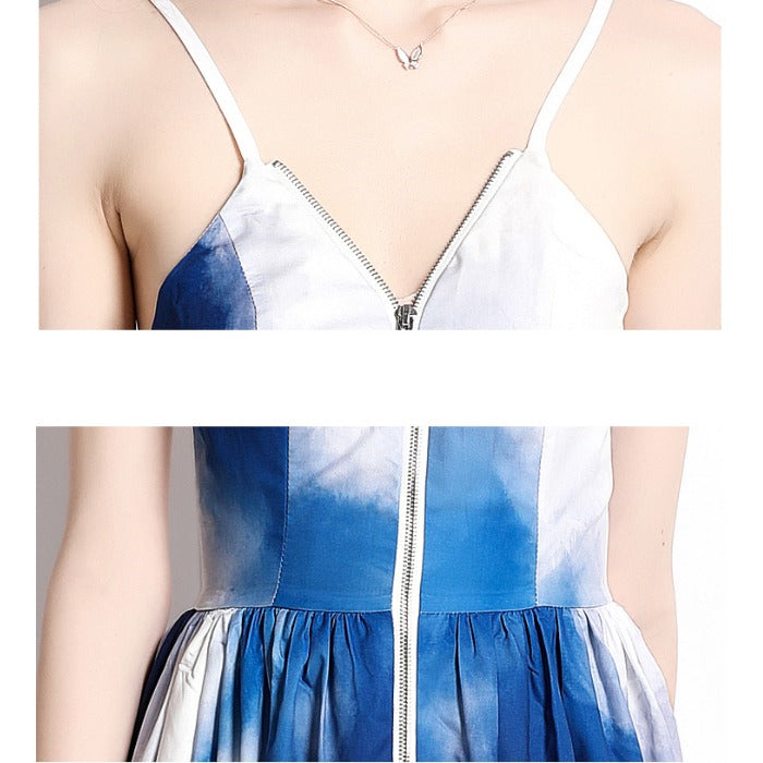 Tie Dye Waist Slip Dress | Women's Printed Summer Dress
