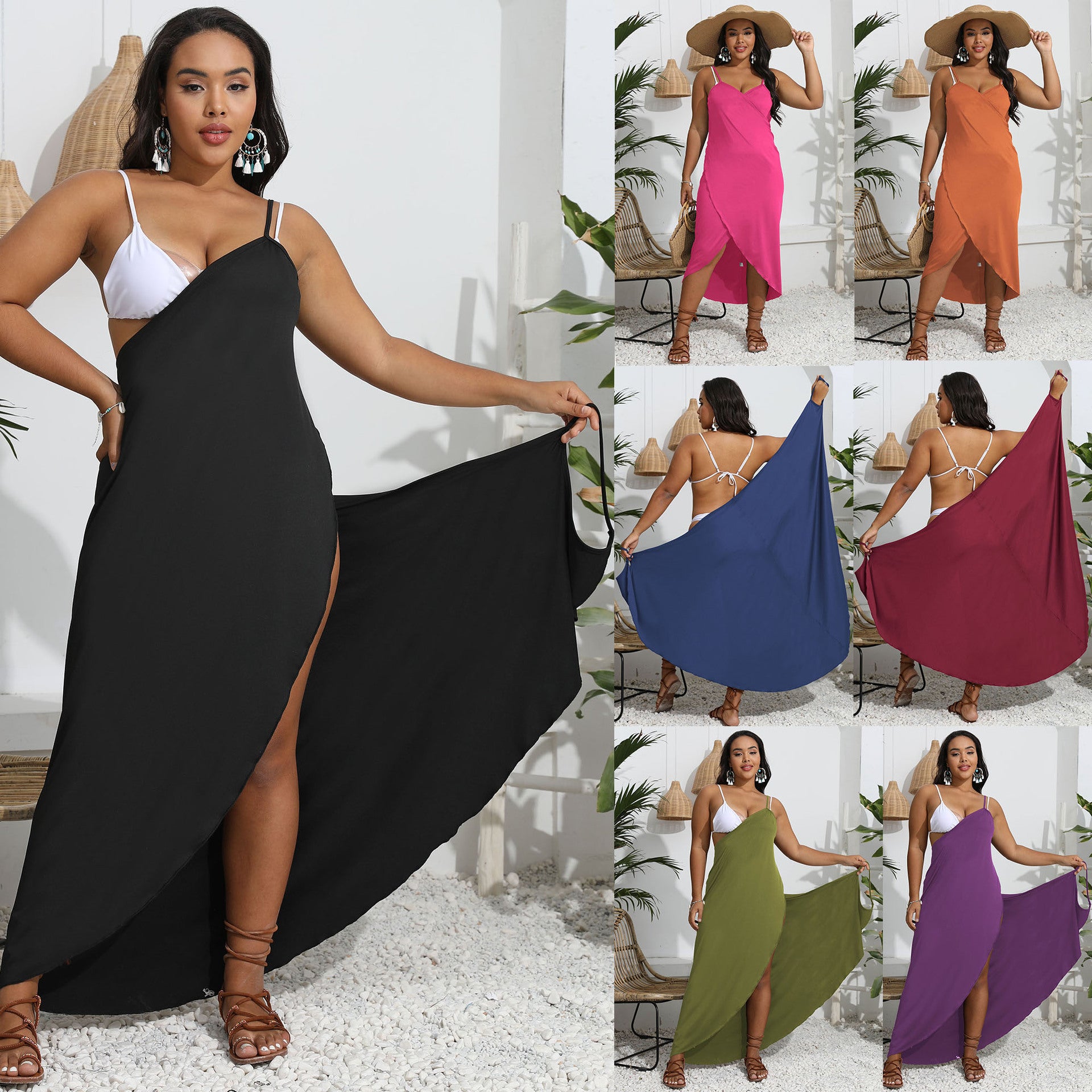 Women's Multi-Wear Cross-Strap Dress | Irregular Beach One-Piece
