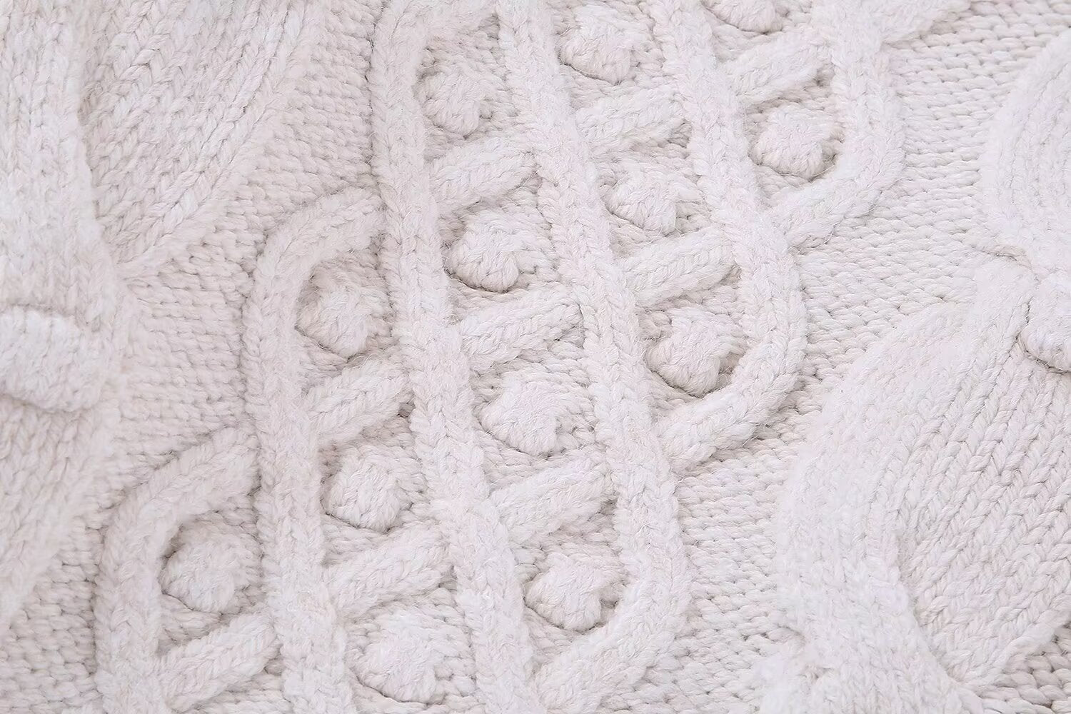 Women's White Knitted Cardigan Coat | Long Open Front Wrap