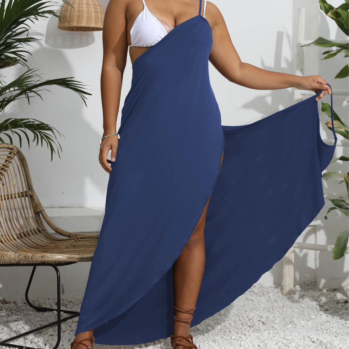 Women's Multi-Wear Cross-Strap Dress | Irregular Beach One-Piece