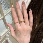 Fine Red Diamond Dot Diamond Plain Ring Gold Ring