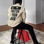 Fashion Women's Letter Print Casual Jacket