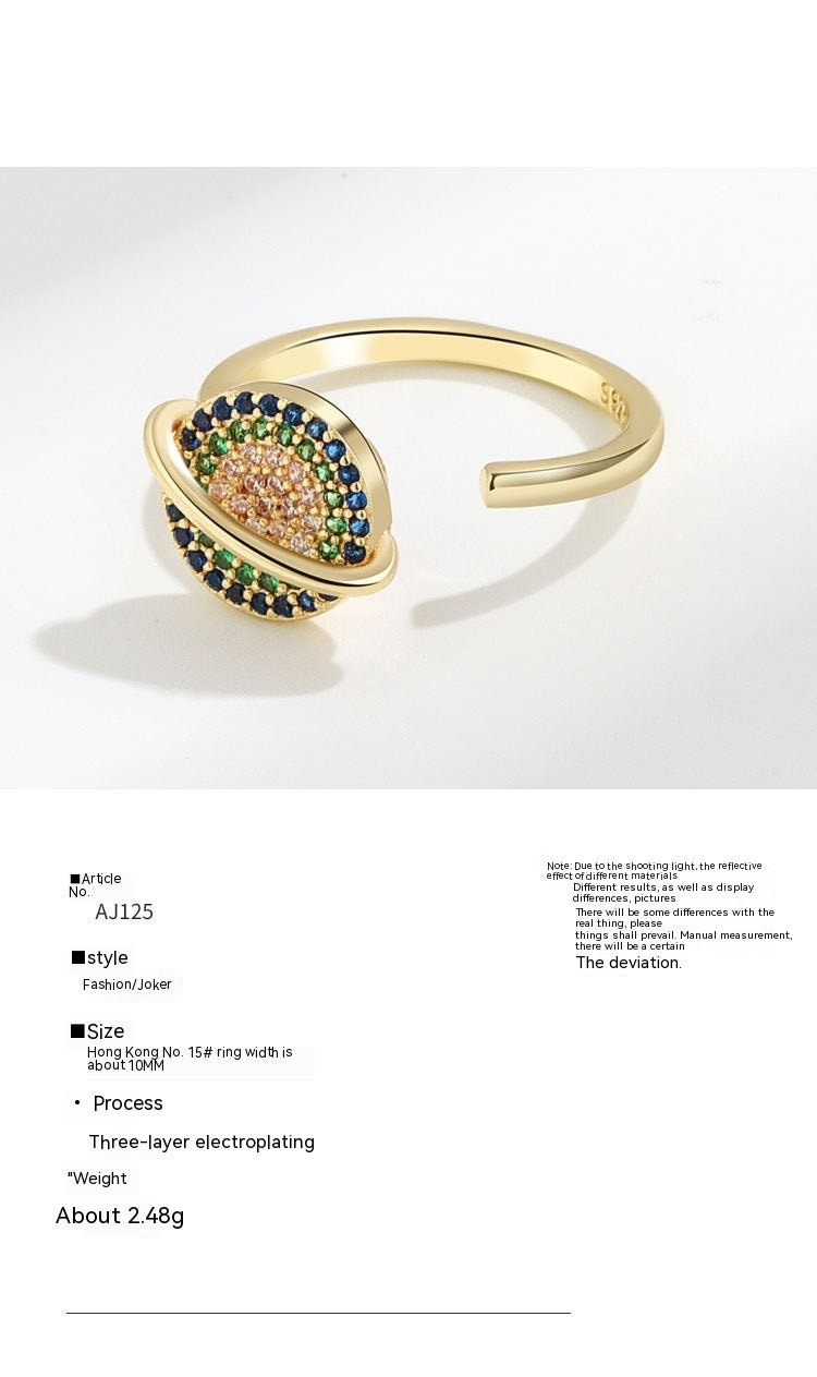 Planet Rotating Ring | European American Design Sense Jewelry