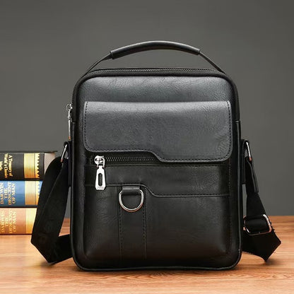 Women's PU business shoulder bag with nylon lining