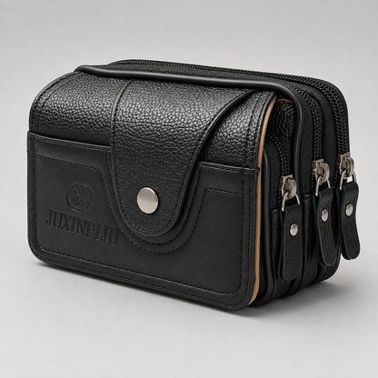 Women's black crossbody bag with adjustable shoulder strap